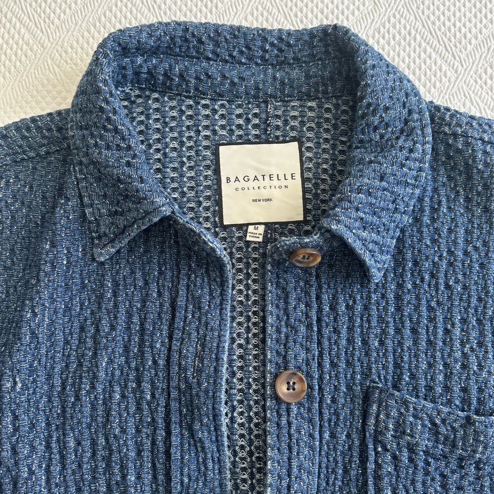 Blue Textured Jacket by Bagatelle - Picture 2 of 4